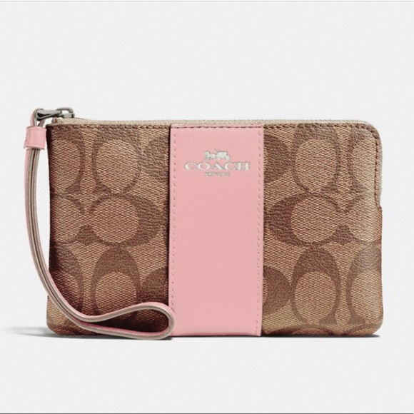 Coach Handbags - Authentic Coach Corner Zip Wristlet F58035